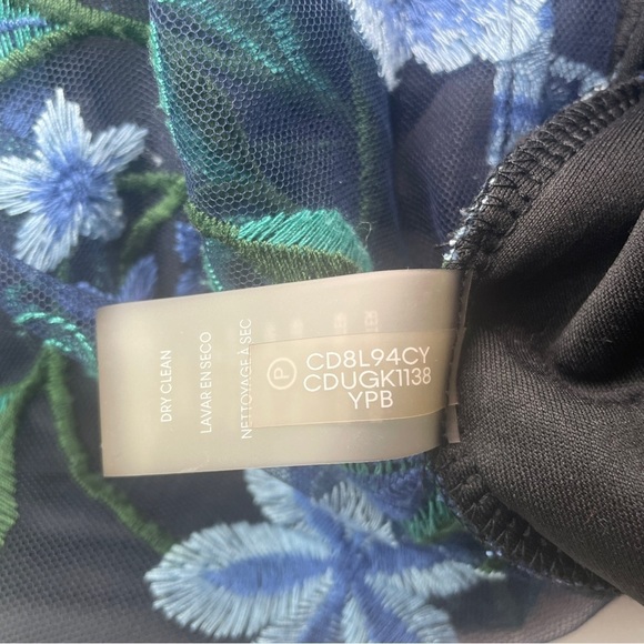 Women's Calvin Klein Floral Embroidered Floral Foliage Dress 12 Wedding Event - Picture 12 of 16